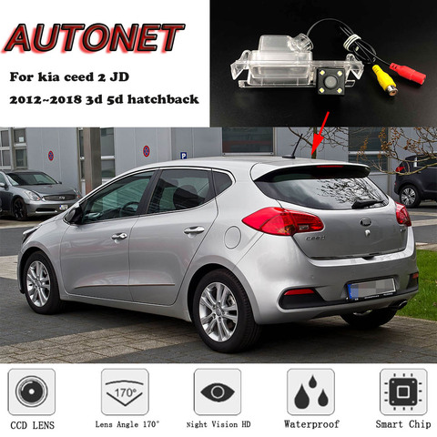 AUTONET Backup Rear View camera For kia ceed 2 JD 2012~2022 3d 5d hatchback Night Vision/license plate camera/parking Camera ► Photo 1/5