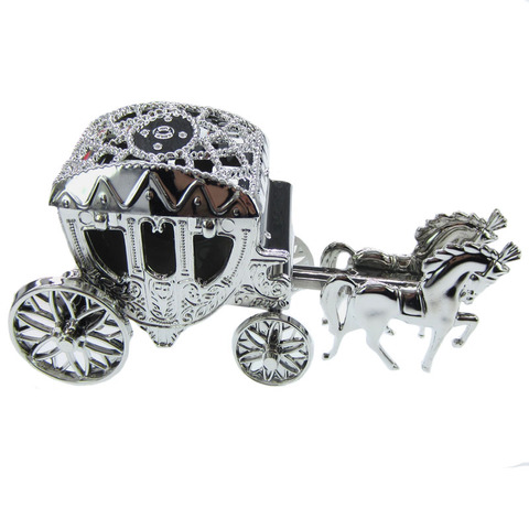 2pcs Silver cinderella carriage wedding favor candy box royal carriage plastic box party favors for gifts Party DIY Decorations ► Photo 1/6