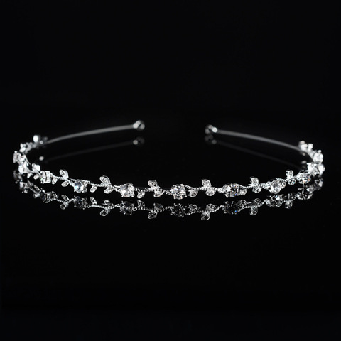 SLBRIDAL Rhinestones Crystal Wedding Tiara Headband Bridal Princess Crown Hair Accessories Bridesmaids Jewelry Women Headpieces ► Photo 1/1