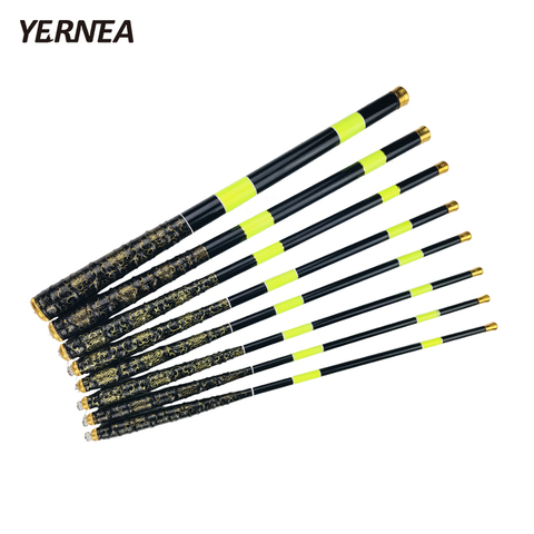 Yernea Carbon Portable Telescopic Fishing Rod 1.8M 2.1M 2.4M 2.7M 3.0M 3.6M 4.5M 5.4M Stream Hand Pole Carp Spinning Fishing Rod ► Photo 1/6