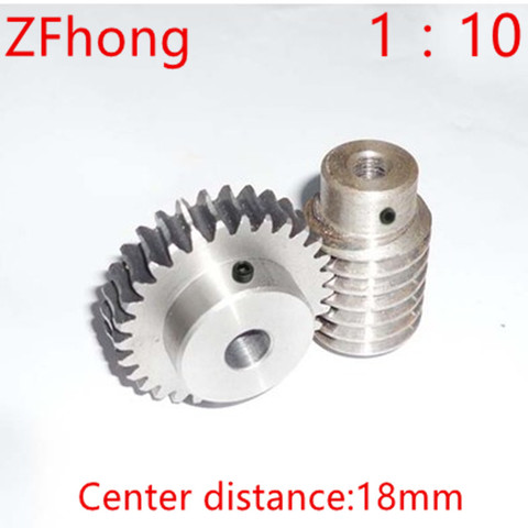 1M-20Teeths ratio:1:10 Electric Motors steel Worm Gear Rod Set  worm gear hole 8mm, rod hole 8mm ► Photo 1/3