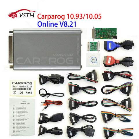Auto repair tool CARPROG V10.05 V10.9 Or V8.21 Online Version programmer 74hc125 chip car prog With 21 Adapters ► Photo 1/6
