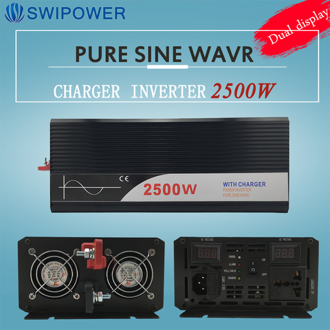 ups inverter 2500W pure sine wave inverter with charger 12V 24V 48v DC to AC 220V 230V 240v solar power inverter ► Photo 1/6