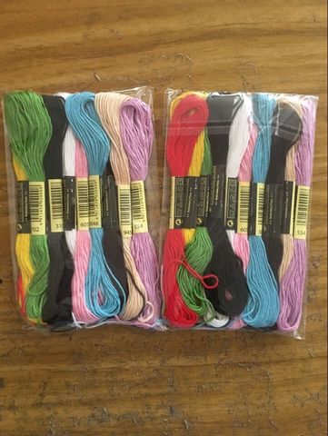 New 10 pcs Random Color embroidery DIY cotton Line Branch Threads Similar Dmc Thread Floss Skein Cross Stitch Thread ► Photo 1/6