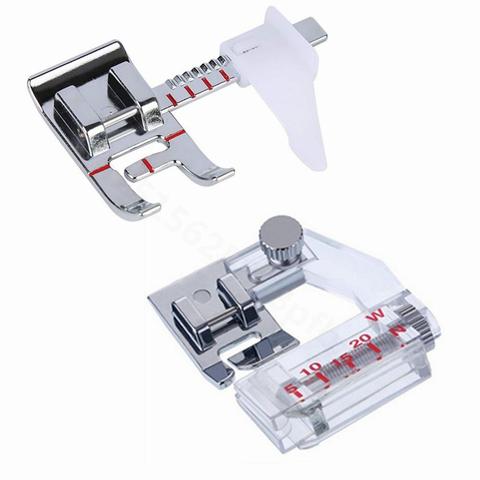 2pcs Sewing Machine accessories Adjustable Guide Presser Foot and Snap-on Adjustable Bias Binder Foot  for Brother, Singer,etc ► Photo 1/5