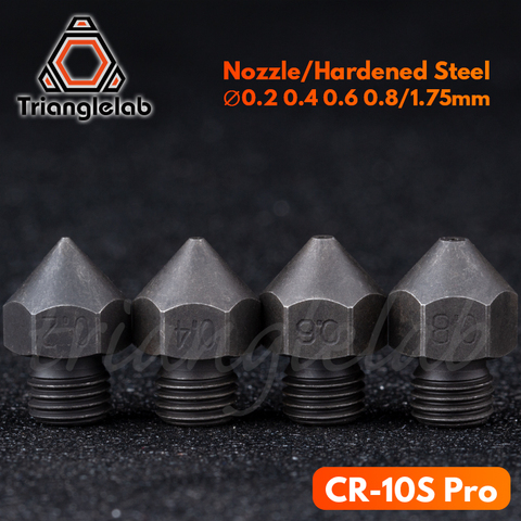 trianglelab CR-10S pro Hardened steel Nozzle High temperature printer1.75MM J-head cr10S PRO heat block hotend Thread m6 ► Photo 1/3