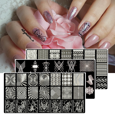 MAFANAILS Christmas Nail Stamping Template Geometry&Lace Flower 40Pattern Nail Stamp Polish Image 6.5*12.5cm Nail Stamping Plate ► Photo 1/5