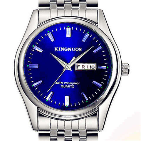 New Men Steel Watch Top Luxury Brand KINGNUOS Clock Famous Male Men Wrist Watches Fashion Quartz 2022 For Men Hodinky Relogio ► Photo 1/1