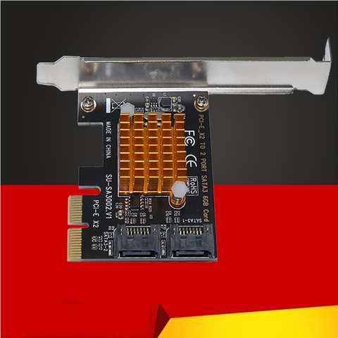 For SA3002 ASM1062 Chip PCI-E To SATA 3.0 Expansion Card 6GSATA3.0 Interface Hard Disk Expansion Card Interface Adapter Card ► Photo 1/6