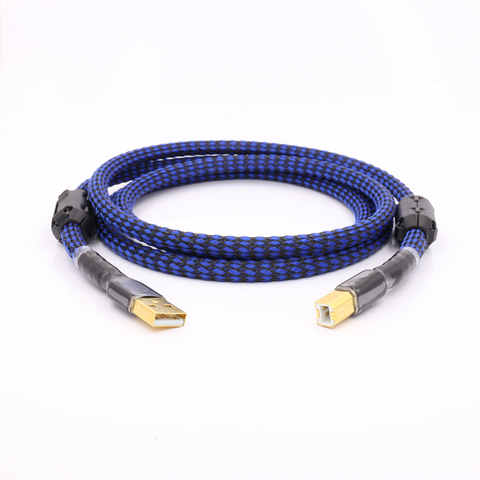 2/3/5ft Gold plated Audiophile USB DAC Cable A to B  OCC Audio Hifi Cable ► Photo 1/6