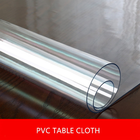 1.5mm/2mm/3mm Thick Pvc Table Covers Transparent Tablecloth Rectangle Protector Desk Pad Soft Glass Dining Top Table Cloth Dec ► Photo 1/6