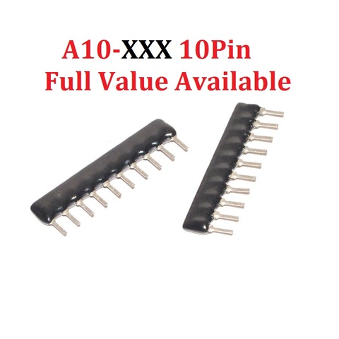 20PCS 10Pin Network Resistors A10-102/103/104/222/512/473/472/G/J 1K 10K 100K 2.2K 5.1K 47K 4.7K Resistance ► Photo 1/1