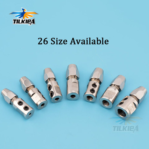 RC Boat Flexible Coupling CW/CCW Stainless Steel 8*4.76mm 5*4.76/4/3.18mm 4*4/3.18mm 3.18*3.18/3/2mm Flex Collet Coupler 26 Size ► Photo 1/6