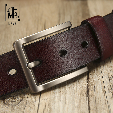 [LFMB]leather belt men Belt for Men Cow genuine leather strap Designer Belts Male ceinture homme High Genuine Leather Belt ► Photo 1/6