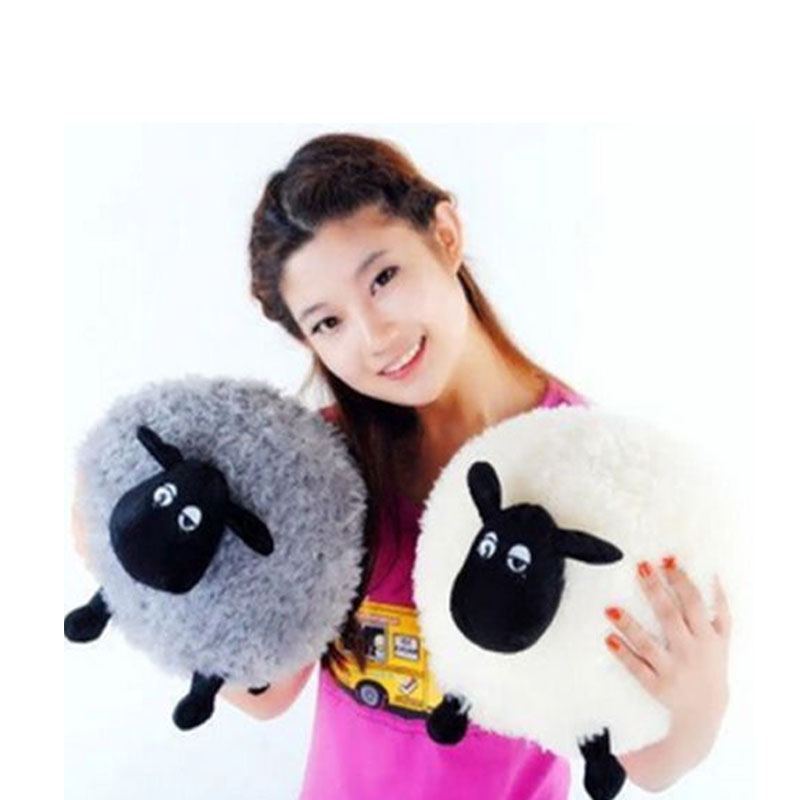 Plush Toys Cute Stuffed Soft Sheep Character Kids Baby Toy Gift Doll White/Gray 