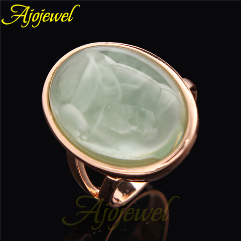 Light Green Stone Rings for Women Elegant Fashion Finger Ring Size 6.5-9 Ladies Jewelry Bague Femme ► Photo 1/6