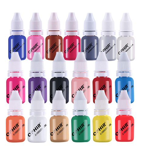 10ML Acrylic Paint Ink 12/19 Colors Airbrush Nail Inks Water Pigments Airbrush Nail For Spray Art Supplies ► Photo 1/5