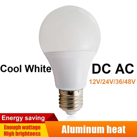 E27 LED Lamps AC/DC 12v to 85v Lighting Domestic LED Globe Cool White Light Aluminum Board SMD 2835 3w/5w/7w/9w/12w/15w ► Photo 1/2