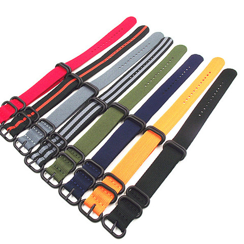 1PCS Heavy duty nylon straps 18mm 20mm 22mm 24mm Nylon Watch band NATO strap zulu strap watch strap ring buckle -HDNS001 ► Photo 1/1