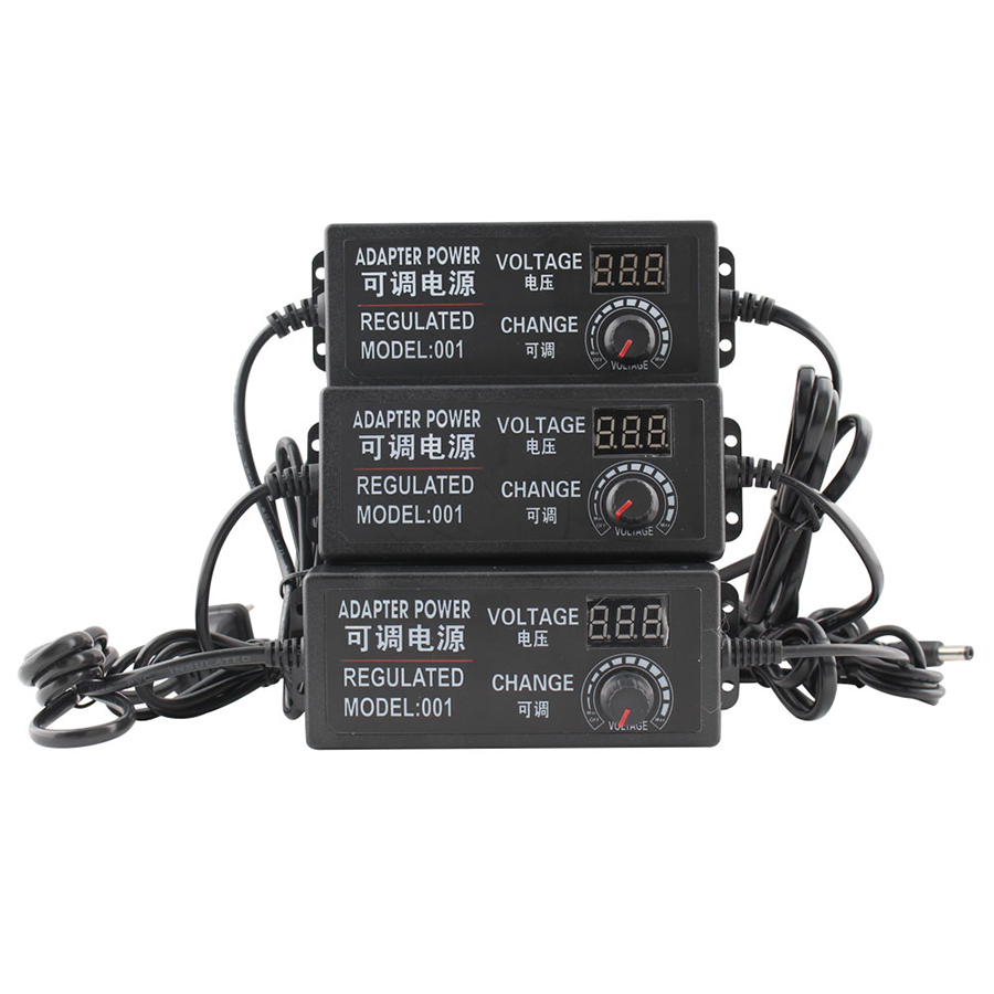 Universal AC/DC Adapter Multi-Voltage Regulated Power Supply 1-24V 3-12V 9-24V 
