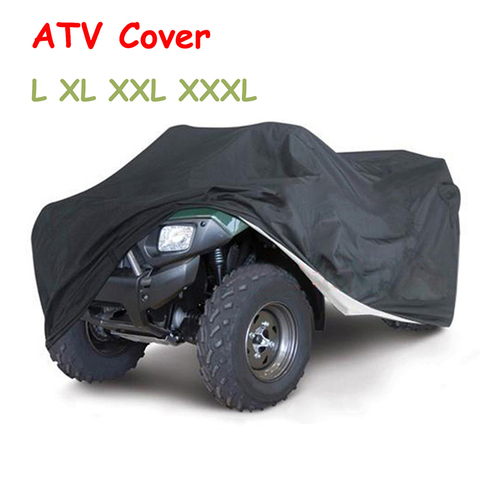 Quad Bike ATV Cover Black Waterproof Resistant Dustproof Anti-UV Motorcycle Vehicle Car ATV Covers Size up to 256*110*120cm ► Photo 1/5