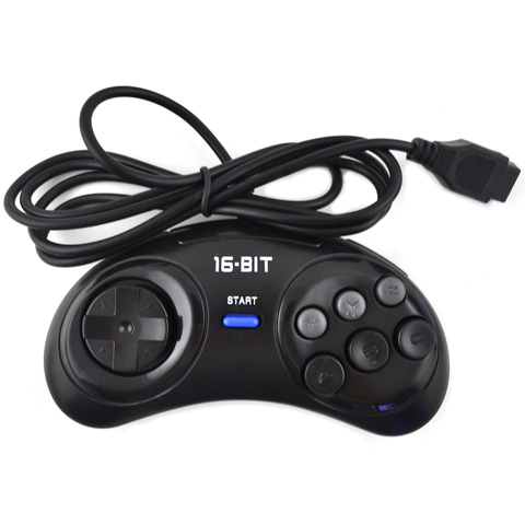 2pcs Game controller for SEGA Genesis for 16 bit handle controller 6 Button Gamepad for SEGA MD Game Accessories ► Photo 1/6
