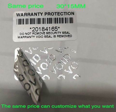 100pcs Warranty Protection Sticker  (30mm x15mm )Security Seal Tamper Proof Warranty Void Label Stickers ► Photo 1/2