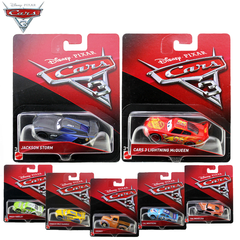 20 Style Disney Pixar Cars 3 Alloy Car Model Lightning McQueen Speed Challenge Black Storm Jackson Car Toy DXV29 Children Gift ► Photo 1/6