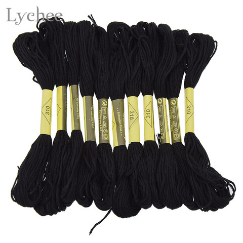 Lychee Life Black Cross Stitch Embroidery Thread DIY Handmade Sewing Craft Accessories ► Photo 1/5