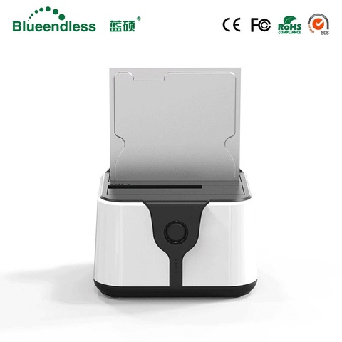 2 bay hdd docking station clone duplicator hdd box 3.5 sata to usb 3.0 hard disk case hdd caddy plastic for 6tb sata hdd dock ► Photo 1/1