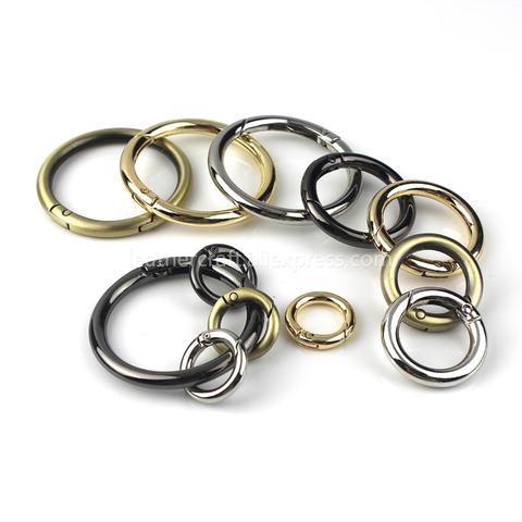 Metal spring gate O Ring Openable Keyring Leather Craft Bag belt strap buckle trigger snap clasp clip connector DIY accessory ► Photo 1/6