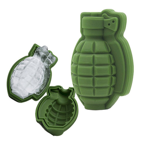 Pub Accessories Kitchen Supplies Cake Molds Cake Baking Decor  Silicone Ice Cube Mold Ice Cream Trays Mold  3D Grenade Shape ► Photo 1/5