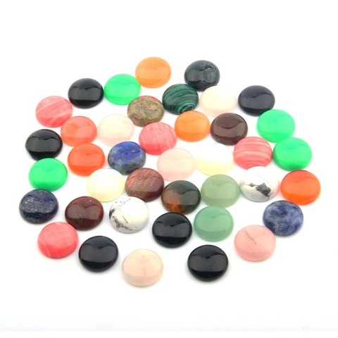 10 PCS Natural Stones Cabochon 12 14 16 18 20 25mm Round No Hole for Jewelry Making Jewelry Accessories Wholesale Supplies ► Photo 1/6