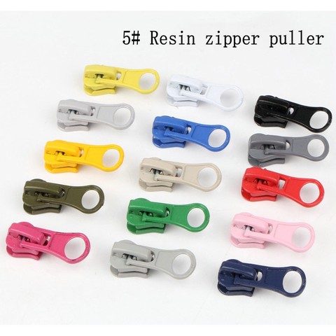 5# resin Zipper Sliders tent Luggage Coat jacket clothes zipper puller DIY sewing handmade accessories 20pcs/lot ► Photo 1/6