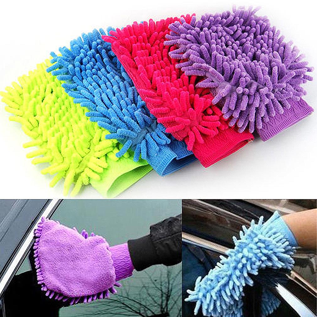 Microfiber Car Kitchen Household Wash Washing Cleaning Glove Mit 