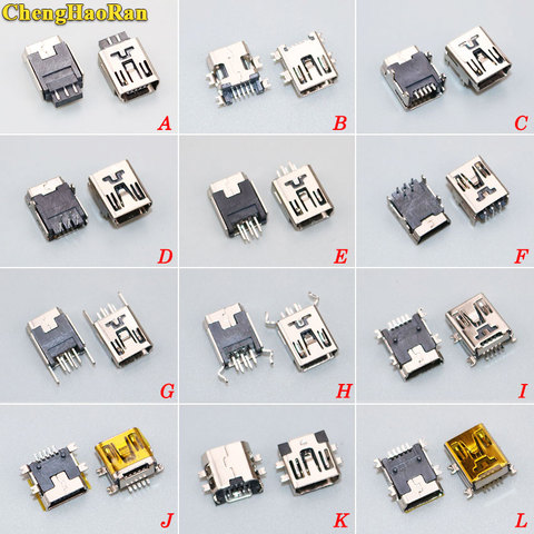 ChengHaoRan 1pcs Mini USB jack Type B Female 5 Pin SMT SMD Socket Connector charging port repair parts ► Photo 1/1