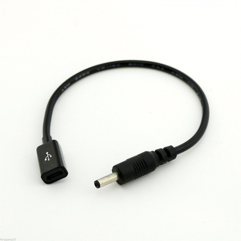 10pcs DC Power Micro USB Female Socket to DC 3.5 x 1.35mm Male Plug Adapter Cable Cord ► Photo 1/1