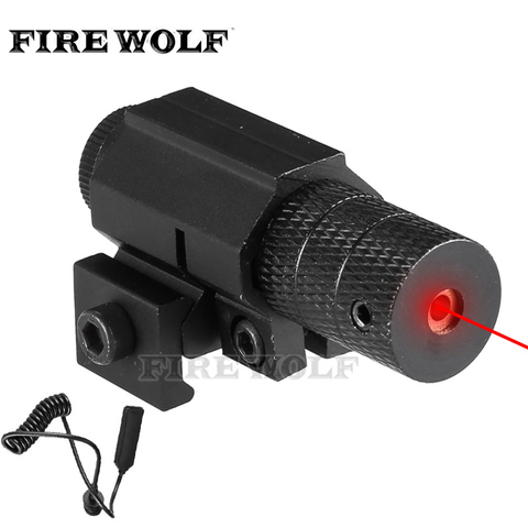 Tactical Red Dot Mini Red Laser Sight Tail Switch  Pistol Lengthen Rat Tail Hunting Optics ► Photo 1/6