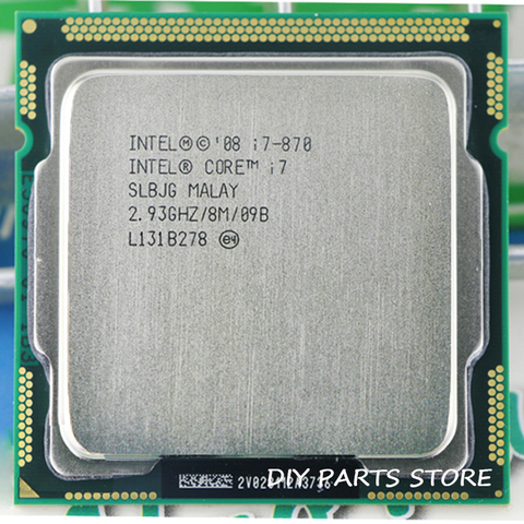 Intel Core I7 870 I7-870  I7 Processor  2.9GHz/ 8MB Socket LGA 1156 CPU Supported memory: DDR3-1066, DDR3-1333 ► Photo 1/2