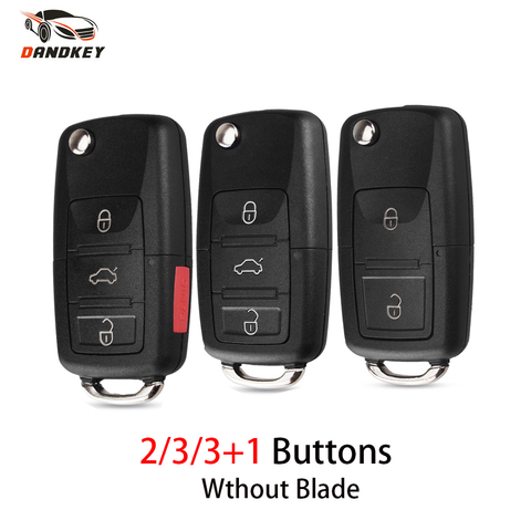 Dandkey 2 3 3+1 Buttons For VW Golf 4 5 Passat B5 B6 Polo Touran For Seat For Skoda Folding Flip Remote Key Shell Without Blade ► Photo 1/6