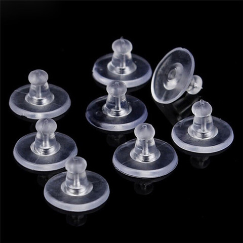 50Pcs/pack Earring Holders Stoppers Soft Nut Silicone Heavy Duty Rubber Earring Backs Sleeves ► Photo 1/5