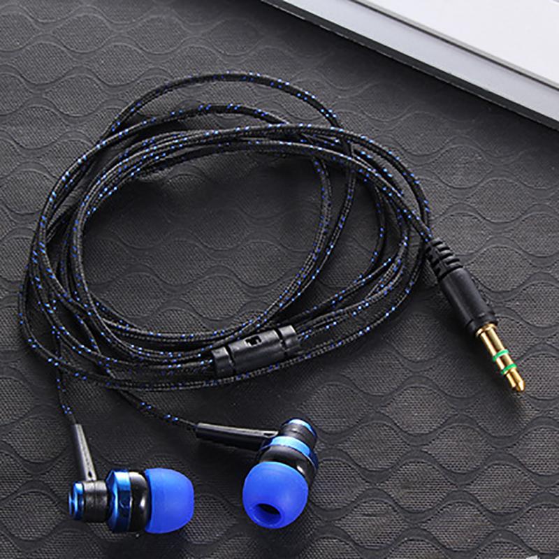 High Quality Wired Earphone Brand New Stereo In-Ear 3.5mm Nylon Weave Cable Earphone Headset With Mic For Laptop Smartphone #20 ► Photo 1/6