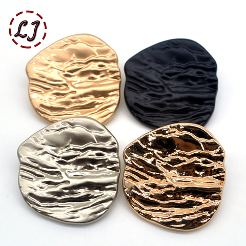 High quality fashion sewing button 10pcs/lot tree lines metal decorative buttons for women overcoat garment accessories DIY ► Photo 1/4