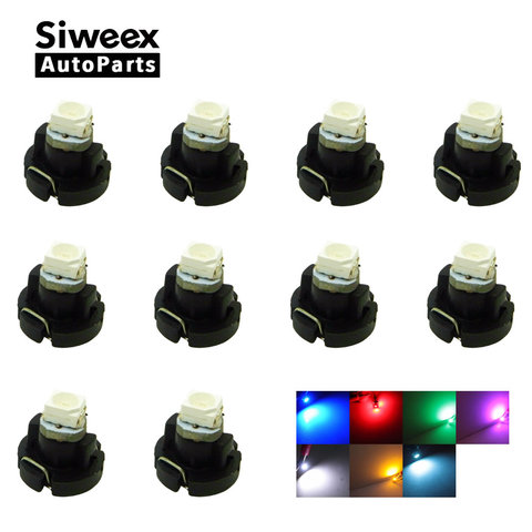 10x T3 LED 3528 SMD Car Cluster Gauges Dashboard White  Ice Blue Red Pink Green Red Instruments Panel Light Neo Wedge Bulbs ► Photo 1/5