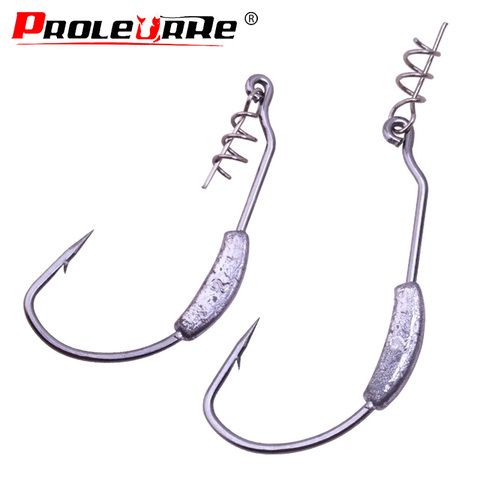 5pcs/lot Barbed Lead Offset Fishing Fish Hooks Fit for Crank hook Texas Carolina Florida Rigs Accessories Fishing Tackle PR-465 ► Photo 1/6