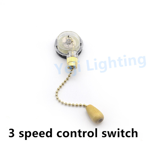 Ceiling fan switch Pull chain cable wire cord 3 speed 3 level zipper switch Lamp speed regulation shift Lighting accessories ► Photo 1/6