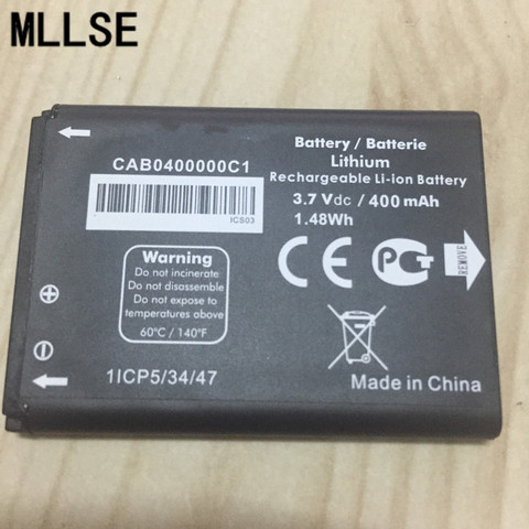 MLLSE 400mAh Battery For Alcatel OT1035D CAB0400000C1 OT-1035D OT-1016D OT-1052D  One Touch 232 1013X ► Photo 1/3