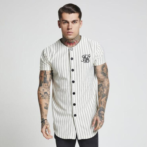 Fashion Summer 2022-2022 Men Streetwear Hip Hop T-shirts Sik Silk  Embroidered Baseball Jersey Striped Shirt Men Brand Clothing - Price  history & Review, AliExpress Seller - Shop3756001 Store