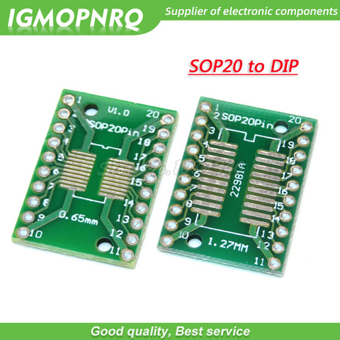 10PCS TSSOP20 SSOP20 SOP20 to DIP20 Transfer Board DIP Pin Board Pitch Adapter TSSOP-20 SSOP-20 SOP-20 to DIP-20 ► Photo 1/1