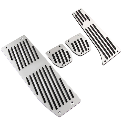 VCiiC Aluminum Foot Rest Pedals Set Fit For BMW E30 E36 E46 E87 E90 E91 E92 E93 M3 M Tech AT MT Silver Black Color ► Photo 1/6